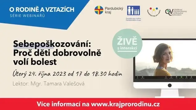 Webinář: Sebepoškozování: Proč děti dobrovolně volí bolest?