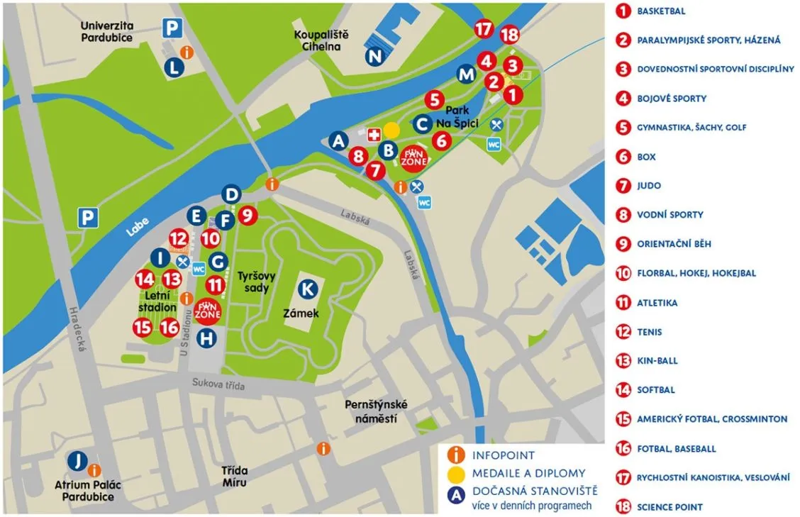 Olympijský park Pardubice 2016 – Program