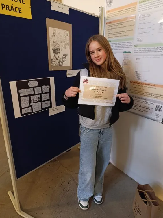 Úspěch žákyně Gymnázia Vysoké Mýto v&nbsp;celostátní komiksové soutěži vypsané Centrem vizuální historie MALACH