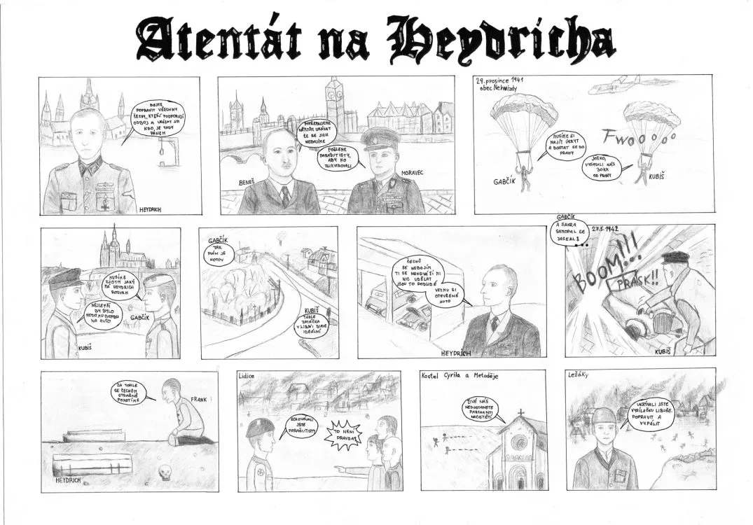 Atentát – komix k&nbsp;výročí atentátu na Reinharda Heydricha