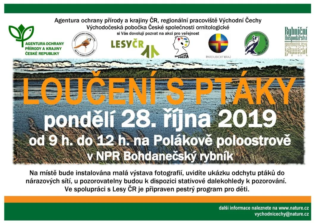 Loučení s&nbsp;ptáky v&nbsp;národní přírodní rezervaci Bohdanečský rybník